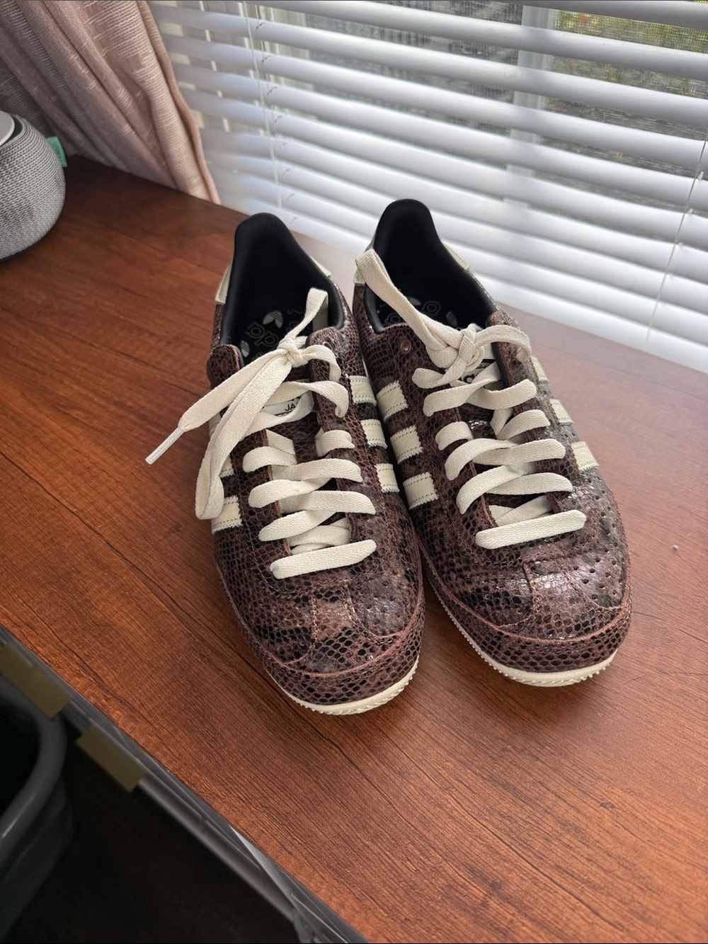 Adidas Japan Brown Snakeskin Sneakers size 7.5